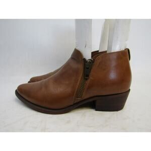 Steve Madden Womens Size 6 M Brown Leather Zip Ankle Fashion Boots Bootie
